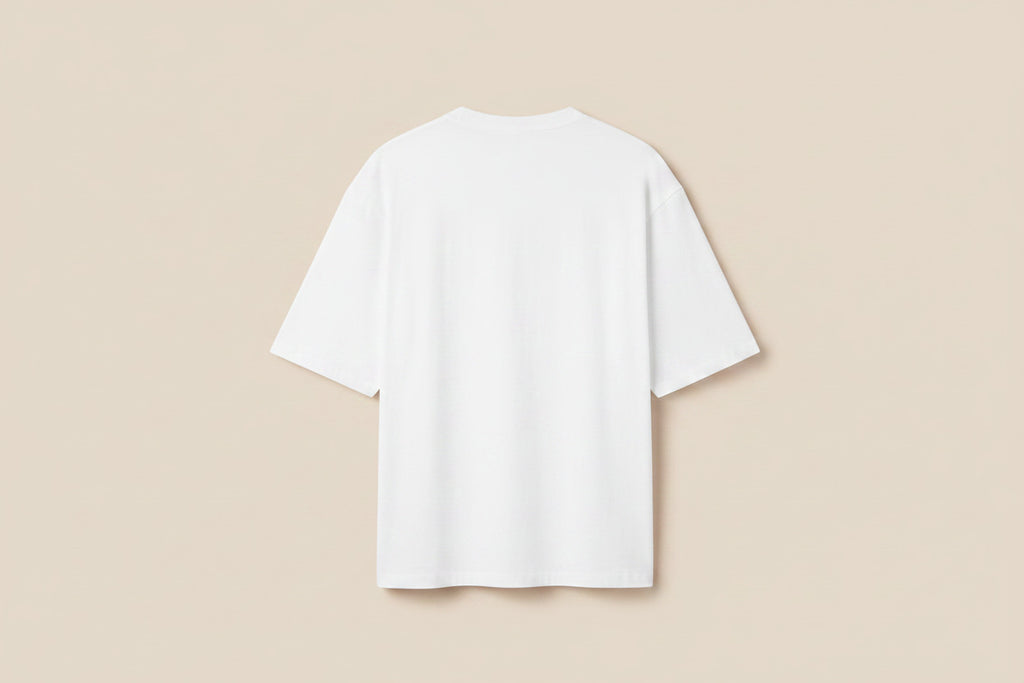 White t-shirt on a white background